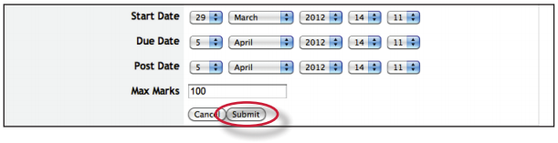 assignment submission date